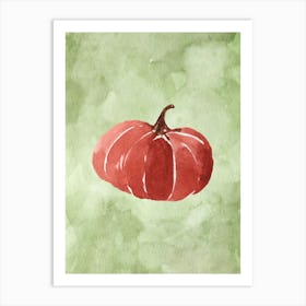 Pumpkin Watercolor Painting Art Print