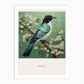 Ohara Koson Inspired Bird Painting Magpie 5 Poster Art Print