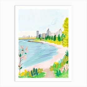 Travel Poster Happy Places Perth 2 Art Print