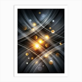 Black Abstract Background No Text (7) Art Print