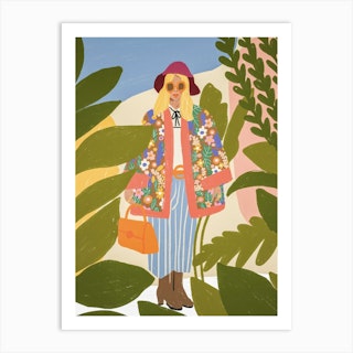 Kimono Girl Art Print