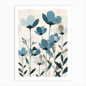 Blue Flowers 96 Art Print