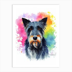 Scottish Deerhound Rainbow Oil Painting Dog Art Print