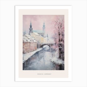 Dreamy Winter Painting Poster Munich Germany 2 Art Print