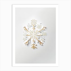 Delicate, Snowflakes, Marker Art 5 Art Print