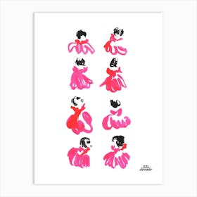 Pink Dresses Art Print