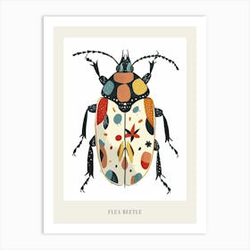 Colourful Insect Illustration Flea Beetle 19 Poster Art Print