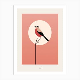 Minimalist Lark 1 Bird Poster Art Print