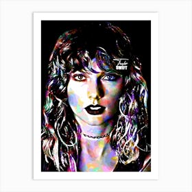 Taylor Swift Colorful 5 Art Print