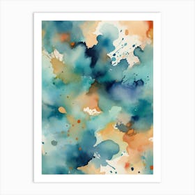 Watercolor Splashes 2 Art Print