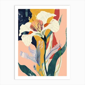 Colourful Flower Illustration Lisianthus 1 Art Print