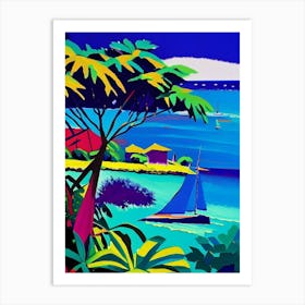 Pemba Island Tanzania Colourful Painting Tropical Destination Art Print