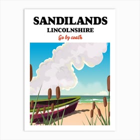 Sandlands Lincolnshire Go By Coach Travel poster Art Print