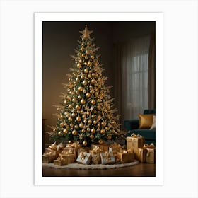 Christmas Tree In The Living Room Art Print