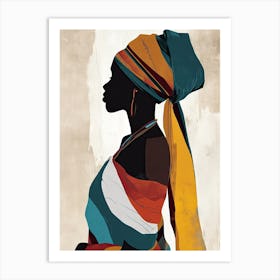 African Woman Boho Art; The Marsh Melody Art Print