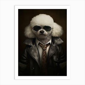 Gangster Dog Bichon Frise Art Print