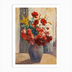 Vase of Flowers Painting Art Print