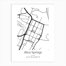 Alice,United States Minimalist Map Art Print