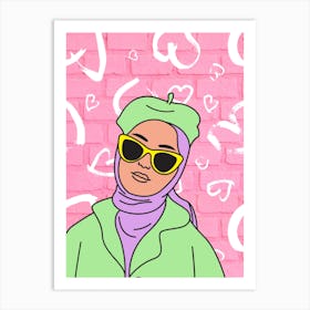 Hijab in Paris Art Print