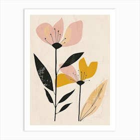 Bakersfield Flower Market Boho Minimalist Style Art Print