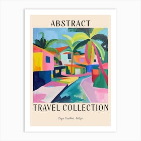 Abstract Travel Collection Poster Caye Caulker Belize 3 Art Print