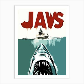 Jaws movie poster 2 Art Print