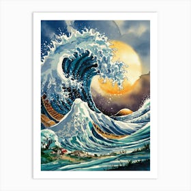 Great Wave Off Kanagawa 4 Art Print