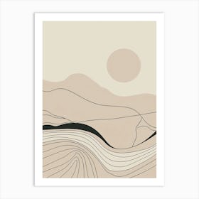 minimal Landscape Art Print