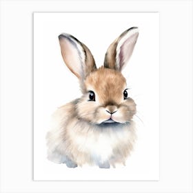 Baby Bunny Watercolour Nursery 11 Art Print