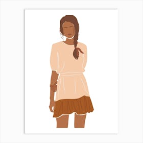 Girl In A Dress Art Print