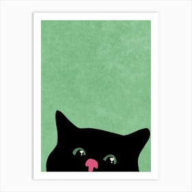 Curious cat Art Print