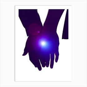 Couple Holding Hands Art Print