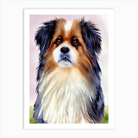 Pekingese 2 Watercolour Dog Art Print