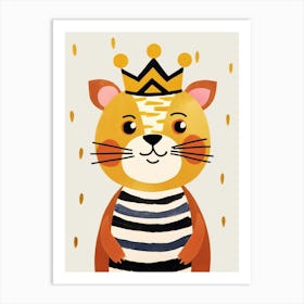 Little Tiger 1 Wearing A Crown Art Print