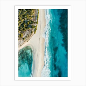 Aerial View Of A Tropical Beach 1 Art Print