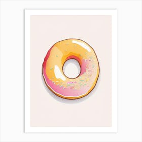 Buttermilk Donut Abstract Line Drawing 1 Art Print