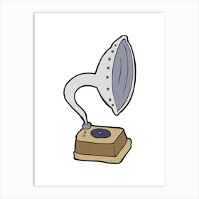 Gramophone Vector Illustration Art Print