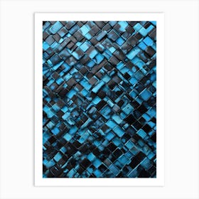 Blue Mosaic Wall Art Print