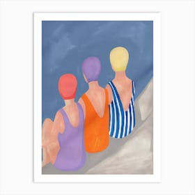 Three Women At The Beach Art Print