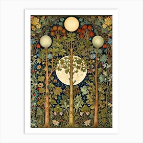 William Morris Moonlight In The Trees 5 Art Print