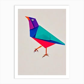 Finch Origami Bird Art Print