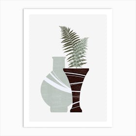 Ferns And Vases Art Print