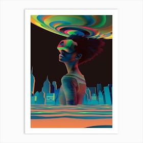 Trippy, psychedelic artwork print. "New World" Art Print