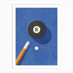 BALLS Billiards - ball 8 Art Print