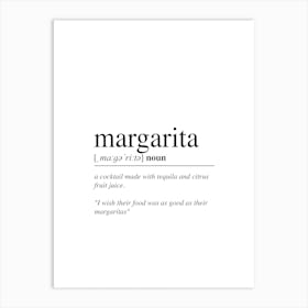Margarita Cocktail Word Art Print