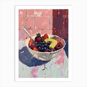 Pink Breakfast Food Acai Bowl 4 Art Print