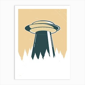 Alien Spaceship Art Print