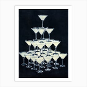 Martini Pyramid Art Print