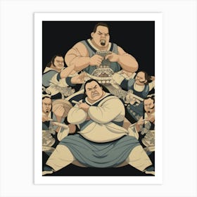Sumo Wrestlers Japanese 7 Art Print