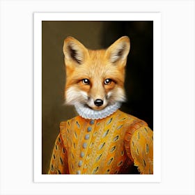 Aristocratic Fox Giovanni Pet Portraits Art Print